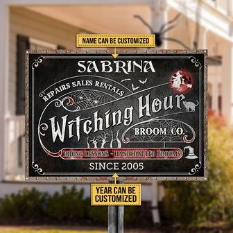 Witch Witching Hour Broom Custom Metal Sign - Witch Gift - Thegiftio UK