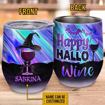 Witch Happy Hallowine Custom Wine Tumbler - Gift for Witch - Thegiftio UK