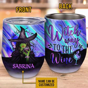 Witch Way To The Wine Custom Tumbler - Halloween Gift - Thegiftio UK