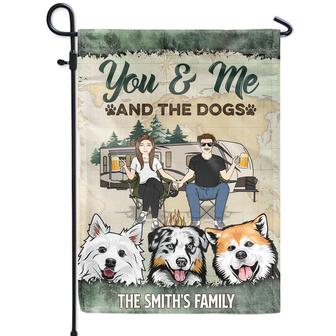 You & Me And The Dogs Cats Custom Flag - Gift for Pet Lovers - Thegiftio UK