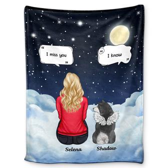 I Miss You - Memorial Gift For Pet Lovers, Dog Mom, Dog Dad, Cat Mom, Cat Dad - Personalized Fleece Blanket - Thegiftio UK