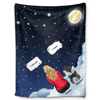 I Miss You I Know - Memorial Gift For Pet Lovers, Dog Mom, Dog Dad, Cat Mom, Cat Dad - Personalized Fleece Blanket - Thegiftio UK