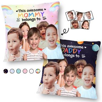This Awesome Mommy Daddy Belongs To Custom Pillow - Gift - Thegiftio UK