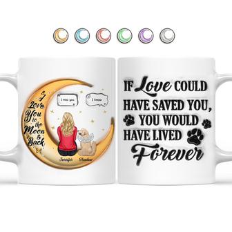 I Love You To The Moon And Back Custom Mug - Memorial Gift - Thegiftio UK
