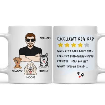 Excellent Dog Dad Cat Dad 4 Stars Custom Mug - Gift for Dad - Thegiftio UK