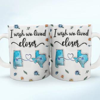 Long Distance I Wish We Lived Closer Custom Mug - Thegiftio UK