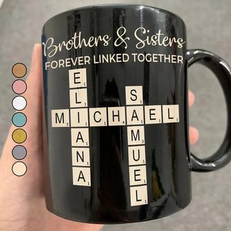 Sibling Brothers Sisters Forever Linked Together Custom Mug - Thegiftio UK