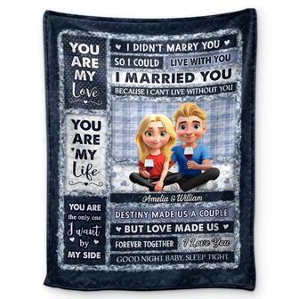 You Are My Love You Are My Life 3D Effect Couple - Personalized Fleece Blanket, Sherpa Blanket - Thegiftio UK
