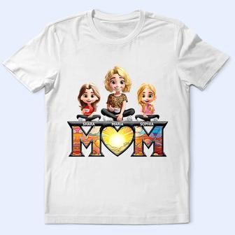 Young Mother Daughter Son We Love You Mom Custom T Shirt - Thegiftio UK