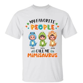 Favorite People Call Me Grandmasaurus Custom T-Shirt - Gift - Thegiftio UK