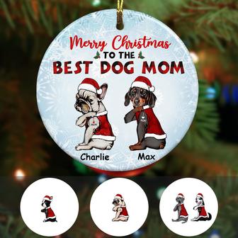 Personalized Best Dog Mom Christmas Ornament - Thegiftio UK