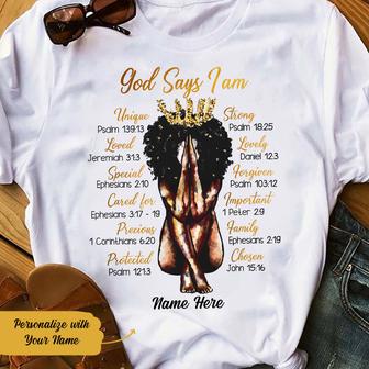 Personalized BWA God Say I Am T Shirt - Thegiftio UK
