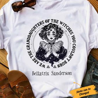 Personalized Granddaughter Of Witch Halloween White T Shirt - Thegiftio UK