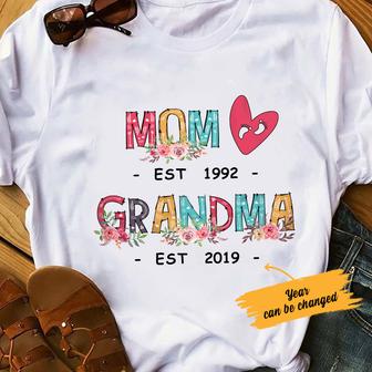 Personalized First Mother Now Grandma T Shirt - Thegiftio UK