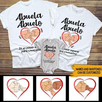 Abuela Abuelo Custom T-Shirt - Gift for Grandparents - Thegiftio UK
