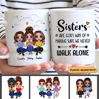 Sisters Are God’s Way Custom Mug - Gift for Siblings - Thegiftio UK