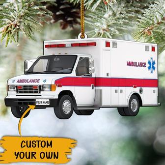 Ambulance Custom Ornament - Gift for Emergency Vehicle Fans - Thegiftio UK