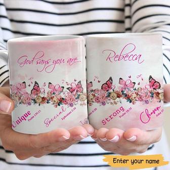 Breast Cancer God Says You Are Custom Mug - Gift for Her - Thegiftio UK