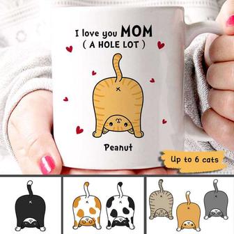 Cat Mom Love You A W-hole Lot Custom Mug - Gift for Cat Moms - Thegiftio UK