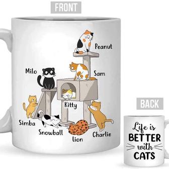 Cat Tower Personalized Coffee Mug - Gift for Cat Lovers - Thegiftio UK