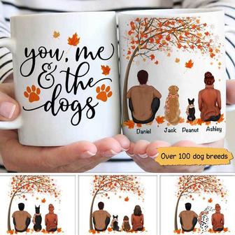 Fall Season You Me And The Dog Custom Mug - Dog Lovers Gift - Thegiftio UK