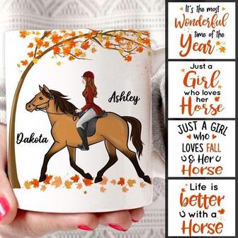 Girl Riding Horse Life Is Better With A Horse Fall Custom - Thegiftio UK
