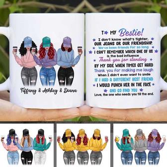 Modern Girls Front View To My Bestie Custom Mug - Gift - Thegiftio UK