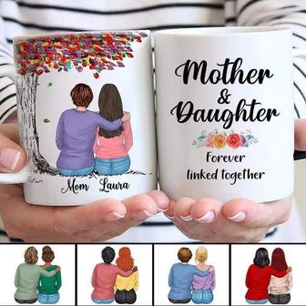 Mother Daughter Colorful Tree Custom Mug - Gift for Mom - Thegiftio UK