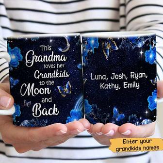 This Grandma Loves Her Grandkids Custom Mug - Gift for Her - Thegiftio UK