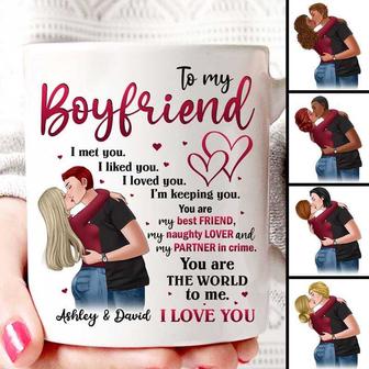 To My Boyfriend Girlfriend Kissing Couple Custom Mug - Gift - Thegiftio UK