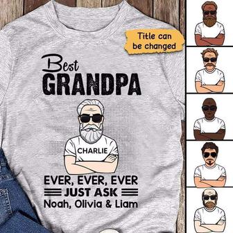 Best Grandpa Ever Just Ask Old Man Custom T-Shirt - Gift - Thegiftio UK