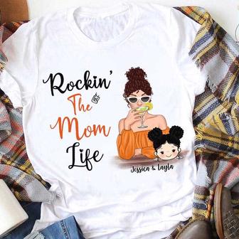 Cocktail Girl Rockin Mom Life Custom T-Shirt - Gift for Mom - Thegiftio UK