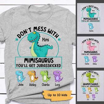 Don’t Mess With Grandmasaurus Custom T-Shirt - Grandma Gift - Thegiftio UK