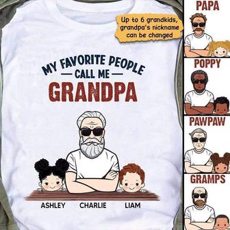 Favorite People Call Me Grandpa Custom T-Shirt - Thegiftio UK