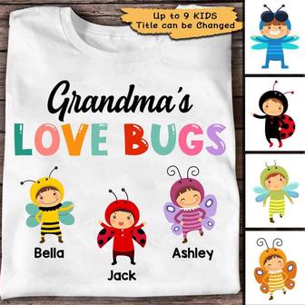 Grandma's Love Bugs Personalized T-Shirt - Gift for Grandma - Thegiftio UK