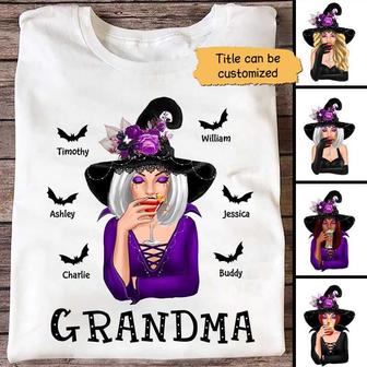 Halloween Witch Mom Grandma Custom T-Shirt - Gift for Mom - Thegiftio UK