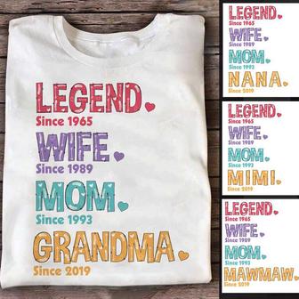 Legend Wife Mom Grandma Custom T-Shirt - Gift for Mom - Thegiftio UK
