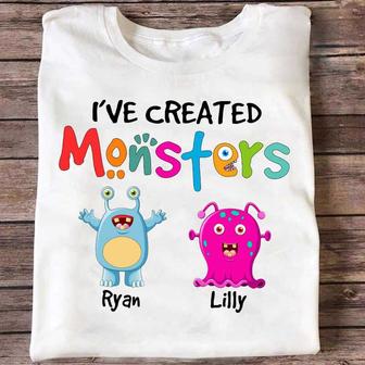 Mom Dad I've Created A Monster Custom T-Shirt - Family Gift - Thegiftio UK