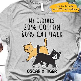 My Clothes Info Cat Lovers Personalized T-Shirt - Thegiftio UK