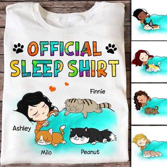 Official Sleep Shirt Cats Custom T-Shirt - Cat Lovers Gift - Thegiftio UK