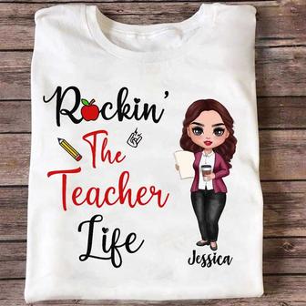 Rockin Doll Teacher Life Custom T-Shirt - Gift for Teachers - Thegiftio UK