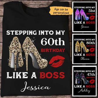 Stepping Into My Birthday Custom T-Shirt - Birthday Gift - Thegiftio UK