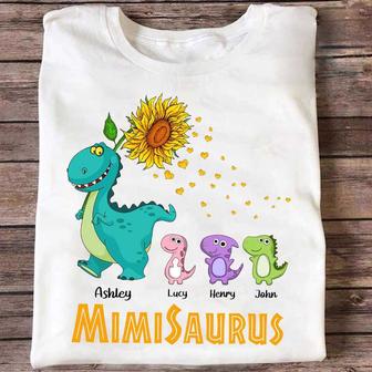 Sunflower Grandmasaurus Custom T-Shirt - Gift for Grandma - Thegiftio UK