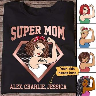 Super Mom Strong Woman Custom T-Shirt - Gift for Mom - Thegiftio UK