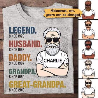 The Legend Great-Grandpa Custom T-Shirt - Birthday Gift - Thegiftio UK