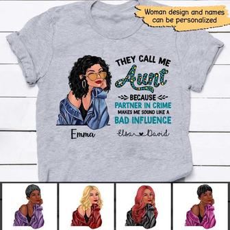 They Call Me Aunt Custom T-Shirt - Gift for Family - Thegiftio UK