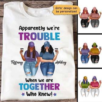 Thick Thighs Best Friends Trouble Custom T-Shirt - Thegiftio UK