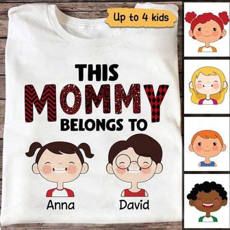 This Mommy Belongs To Custom T-Shirt - Gift for Mom - Thegiftio UK