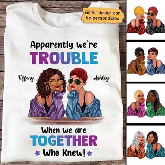 Trouble Together Fashion Besties Personalized T-Shirt - Gift - Thegiftio UK
