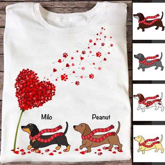 Valentine Dachshund Mom Personalized T-Shirt - Gift for Mom - Thegiftio UK
